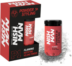 NISHMAN Hair Styling Powder P1 Flaming 20 gr – Polvere Volumizzante Capelli Effetto Opaco