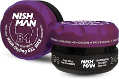 NISHMAN Hair Styling Aqua Wax B4 Fresh Look 150 ml – Cera Capelli Effetto Lucido Tenuta Ultra Forte