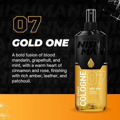 NISHMAN After Shave Cologne Gold One N.7 400 ml – Dopobarba Colonia Uomo