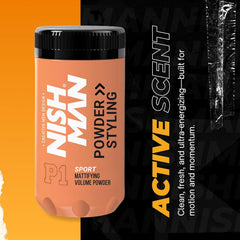 NISHMAN Hair Styling Powder P1 Sport 20 gr – Polvere Volumizzante Capelli Effetto Opaco