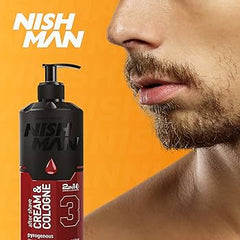 NISHMAN After Shave Cream + Cologne 2in1 N.3 Pyrogenous 400 ml – Crema Dopobarba e Colonia