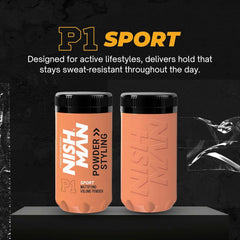 NISHMAN Hair Styling Powder P1 Sport 20 gr – Polvere Volumizzante Capelli Effetto Opaco