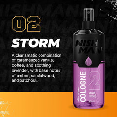 NISHMAN After Shave Cologne Storm N.2 400 ml – Dopobarba Colonia Uomo