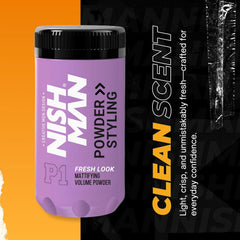 NISHMAN Hair Styling Powder P1 Fresh Look 20 gr – Polvere Volumizzante Capelli Effetto Opaco