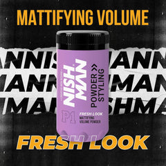 NISHMAN Hair Styling Powder P1 Fresh Look 20 gr – Polvere Volumizzante Capelli Effetto Opaco