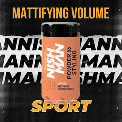 NISHMAN Hair Styling Powder P1 Sport 20 gr – Polvere Volumizzante Capelli Effetto Opaco