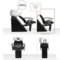 Lavatesta per Parrucchieri Sky- Nero