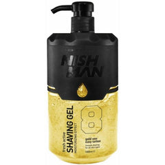 NISHMAN Gel da Barba Oro N.8 1000 ml – Gel da Barba Energizzante Fresh Active