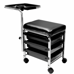Carrello Manicure e Pedicure per Estetista- Professionale- Nero