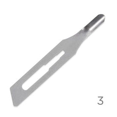 Premax Lame Sgorbie in Acciaio Inossidabile Nr. 3 - Monouso Sterilizzate- 100 pz