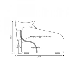 Lavatesta per Parrucchieri Nevada- Nero