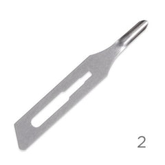 Premax Lame Sgorbie in Acciaio Inossidabile Nr. 2 - Monouso Sterilizzate- 100 pz