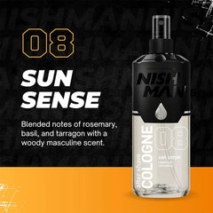 NISHMAN After Shave Cologne Sun Sense N.8 400 ml – Dopobarba Colonia Uomo