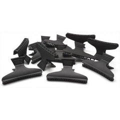Pinza Clips Ferma Ciocche- in Plastica Nero- 12 pz