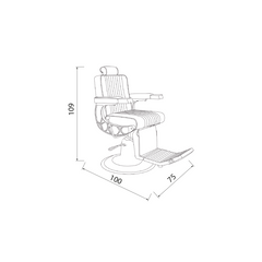 Poltrona Barbiere - Madison Marrone- Professionale