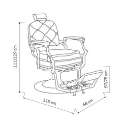 Poltrona Barbiere Vintage - Chaster Oro- Professionale