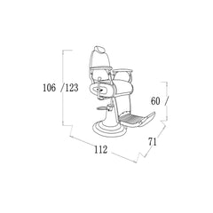 Poltrona Barbiere - Dakota Nera- Professionale