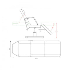 Lettino Poltrona Estetica - 2 Snodi- Professionale