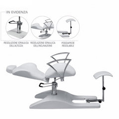 Poltrona Podologica Professionale- con Schienale Inclinabile e Poggiapiedi