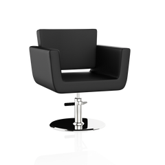 Sedia poltrona da parrucchiere Salone Georgia- Base Tonda- Nero