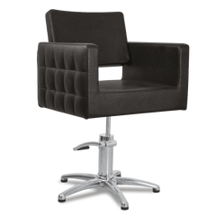 Sedia poltrona da parrucchiere Salone Diamond- Base a Stella- Nero