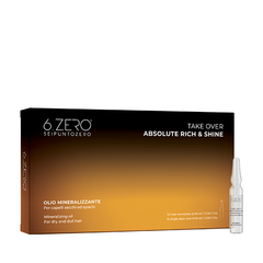 6.ZERO Olio Mineralizzante per Capelli Secchi ed Opachi- Absolute Rich e Shine- 10 x 10 ml