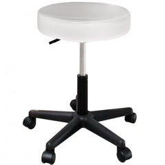 Sgabello per Estetista e Parrucchiere con Pompa Idraulica- Report- Bianco