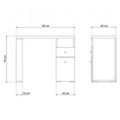Tavolo Ricostruzione Unghie in Legno- Nails- Bianco Rovere