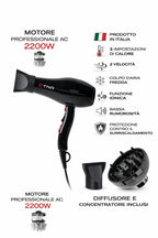 Phon Professionale Etna Nero – Diffusore Incluso- 2200W