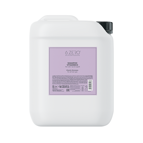 6.zero Shampoo Vitaminico-Per Tutti i Tipi di Capelli- 10 Litri