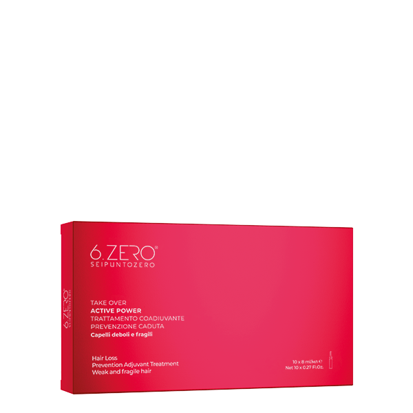 6.ZERO Trattamento Prevenzione Caduta per Capelli Deboli e Fragili- Active Power- 10 x 8 ml