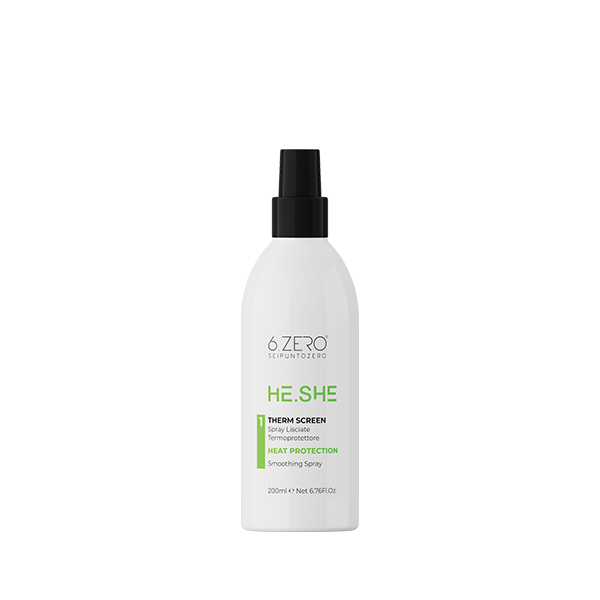 6.ZERO Spray Lisciante Termoprotettore- Therm Screen He.She- 200 ml