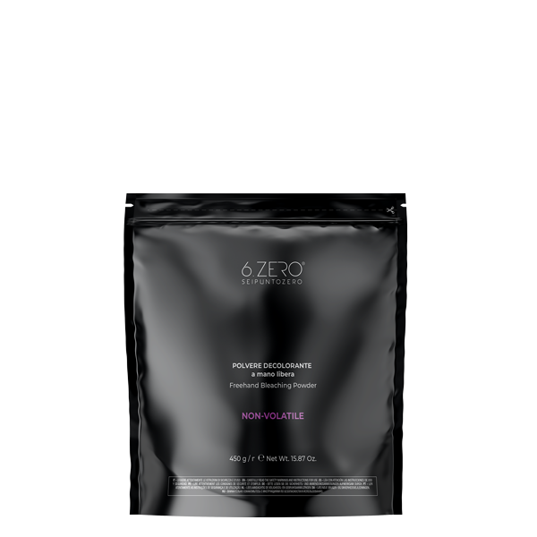 6.ZERO Polvere Decolorante a Mano Libera- 450 g