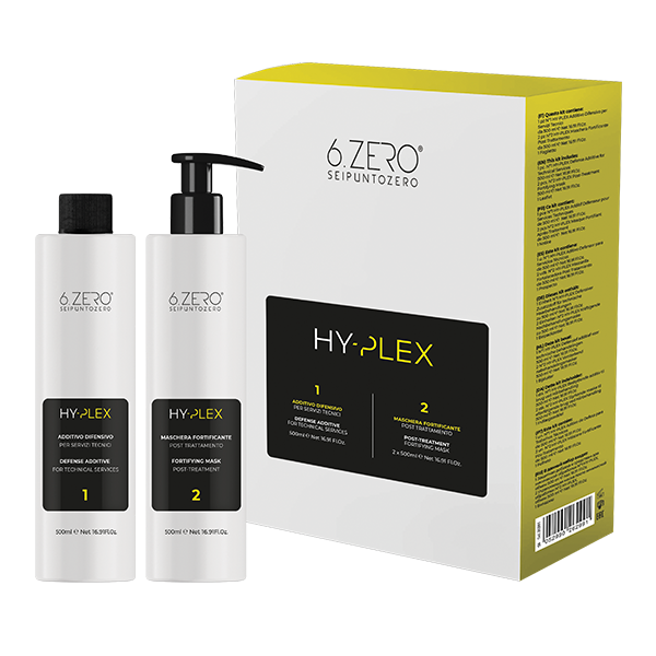 6.ZERO KIT HY- PLEX Trattamento Protettivo-  N.1 + N.2 x 500 ml