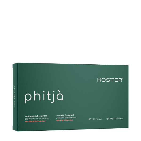 KOSTER Phitja Trattamento Cosmetico con Placenta Vegetale - per Capelli Deboli e Sensibilizzati- 10 x 10 ml
