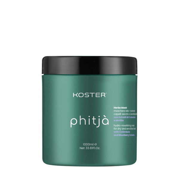 KOSTER Phitja Herbe Mask Maschera Idro- Nutriente - per Capelli Secchi e Sfibrati- 1000 ml