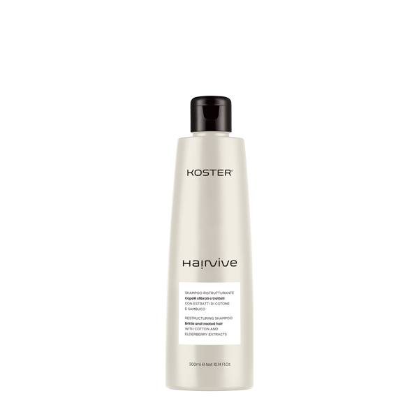KOSTER Hairvive Shampoo Ristrutturante - per Capelli Sfibrati e Trattati-