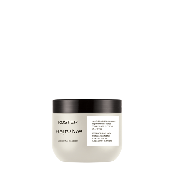 KOSTER Hairvive Maschera Ristrutturante - per Capelli Sfibrati e Trattati-