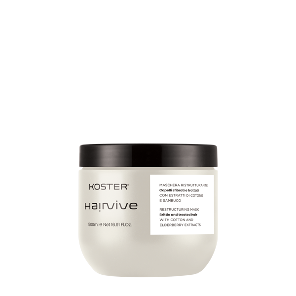 KOSTER Hairvive Maschera Ristrutturante - per Capelli Sfibrati e Trattati-