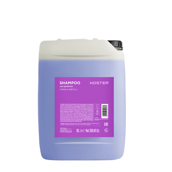 KOSTER Shampoo More e Mirtillo- per Capelli Secchi-  10 Litri