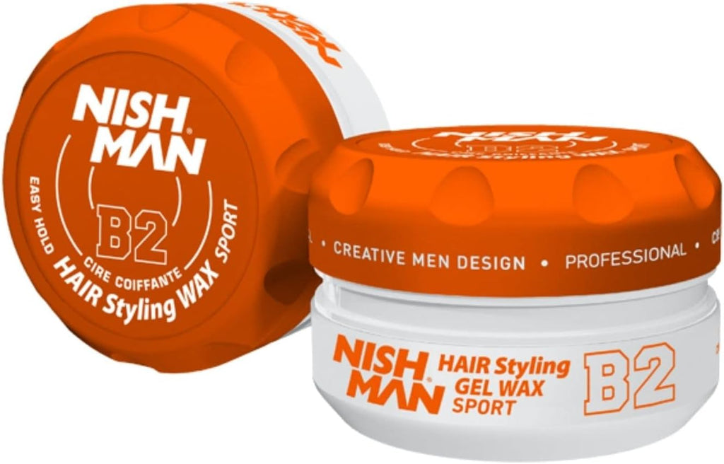 NISHMAN Hair Styling Aqua Wax B2 Sport 150 ml – Cera Capelli Effetto Lucido Tenuta Ultra Forte
