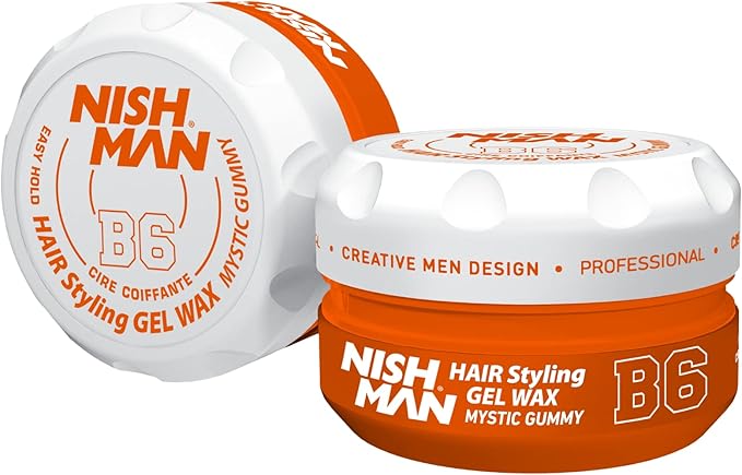 NISHMAN Hair Styling Aqua Wax B6 Mystic Gummy 150 ml – Cera Capelli Effetto Lucido Tenuta Ultra Forte