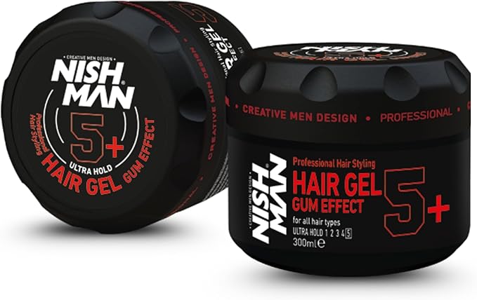 NISHMAN Ultra Hold Gum Effect Hair Gel 300 ml – Gel Capelli Tenuta Ultra Forte