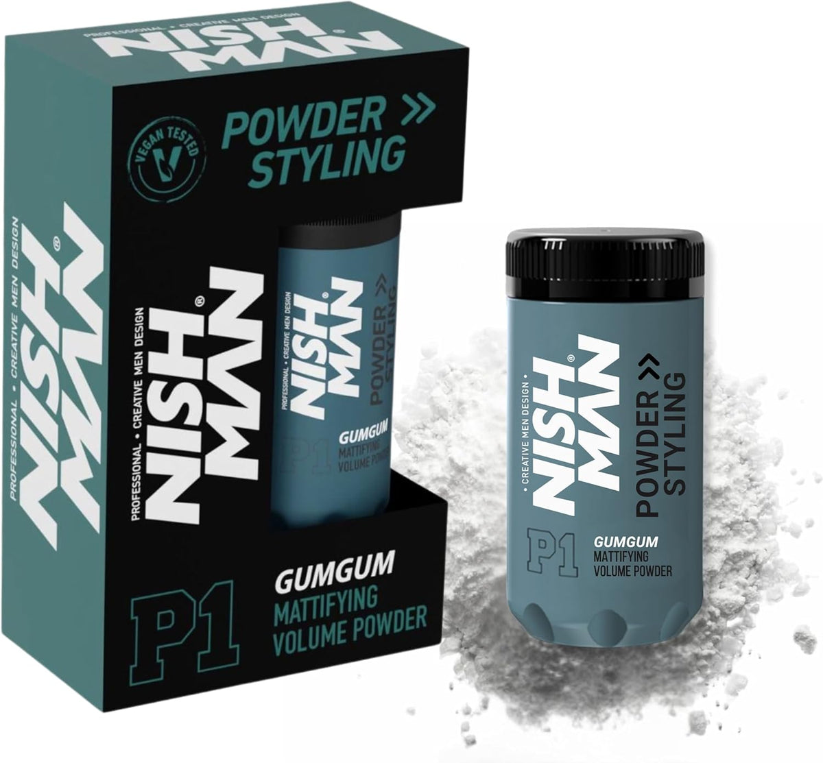 NISHMAN Styling Powder P1 GumGum 20 gr – Polvere Volumizzante Capelli Effetto Opaco