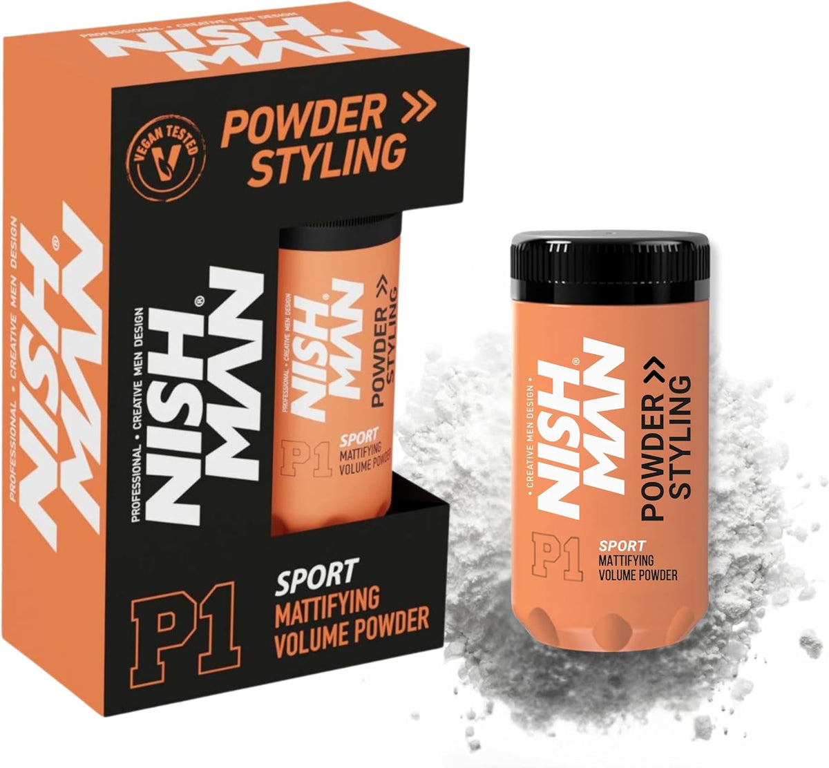 NISHMAN Hair Styling Powder P1 Sport 20 gr – Polvere Volumizzante Capelli Effetto Opaco