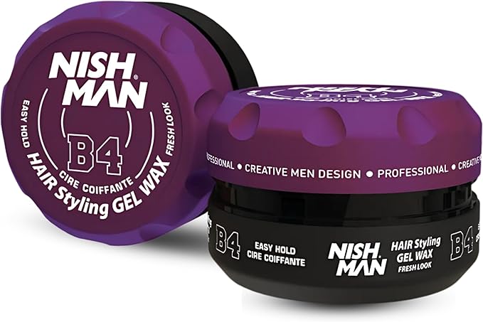 NISHMAN Hair Styling Aqua Wax B4 Fresh Look 150 ml – Cera Capelli Effetto Lucido Tenuta Ultra Forte