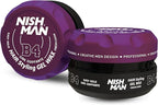 NISHMAN Hair Styling Aqua Wax B4 Fresh Look 150 ml – Cera Capelli Effetto Lucido Tenuta Ultra Forte
