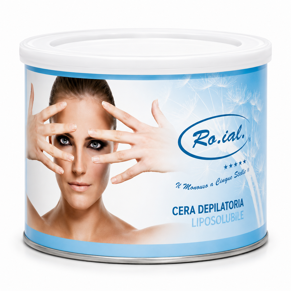 Roial Cera Depilatoria Liposolubile Azulene- per Pelli Normali- 400 ml