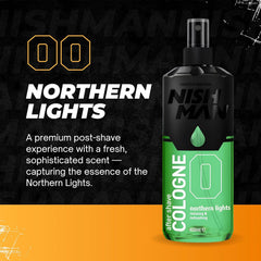NISHMAN Aftershave Cologne N.00 Northern Lights 400 ml – Dopobarba Colonia Uomo