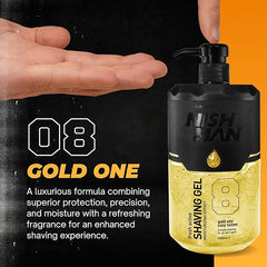 NISHMAN Gel da Barba Oro N.8 1000 ml – Gel da Barba Energizzante Fresh Active